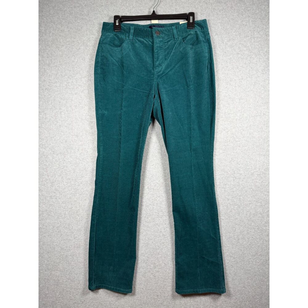 Talbots Petites NWT Women's 8P Teal Heritage Straight Leg Corduroy Pants 3846
